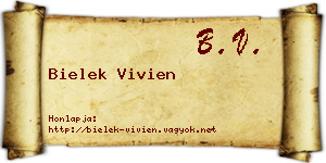 Bielek Vivien névjegykártya